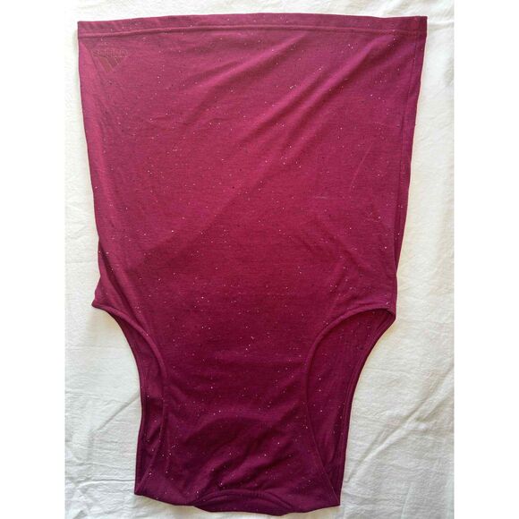 Adidas Womens XS Burgundy Speckle Logo Muscle Tank Top End Plastic Waste - Picture 4 of 4